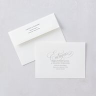Nuestra Boda Wedding Invitation Envelopes White Charcoal Both Recipient and Return Addresses Standard Signature