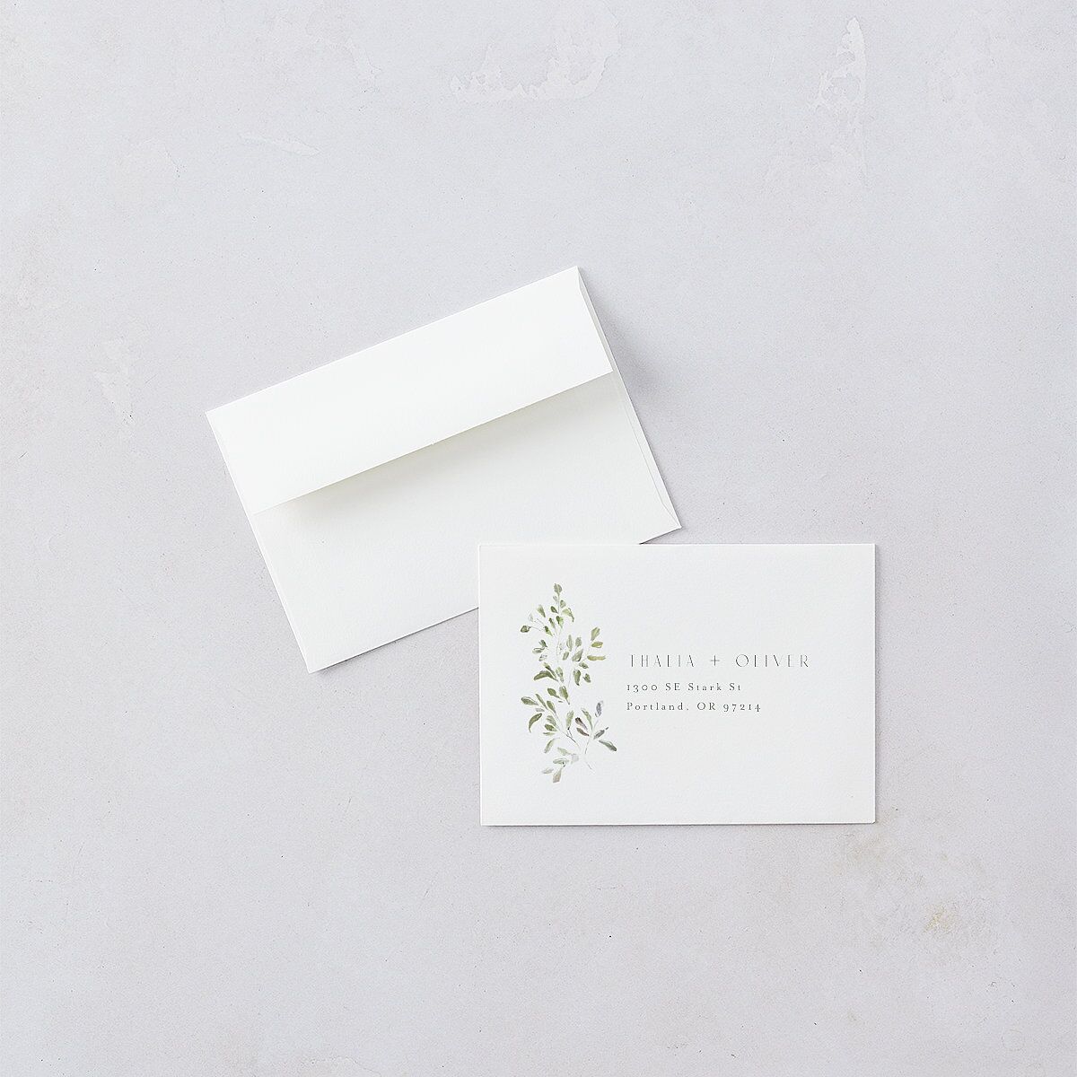 Gilded Greenery Wedding Response Cards Gold Deep Olive Signature Standard