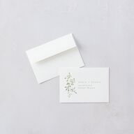 Gilded Greenery Wedding Response Cards Gold Deep Olive Signature Standard