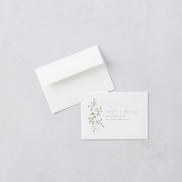 Gilded Greenery Wedding Response Cards Gold Deep Olive Signature Standard