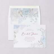 Hydrangea Garden Bridal Shower Invitations Slate Signature Blank Standard