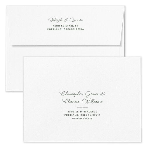 Country Farm Wedding Invitation Envelopes Terracotta Hunter Green Return Address Standard Signature