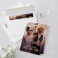 Wedstock Save the Date Cards Red Clay Signature smooth Blank No