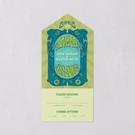 Wedstock All-in-One Wedding Invitations Sky Signature Light Both Recipient and Return Addresses No