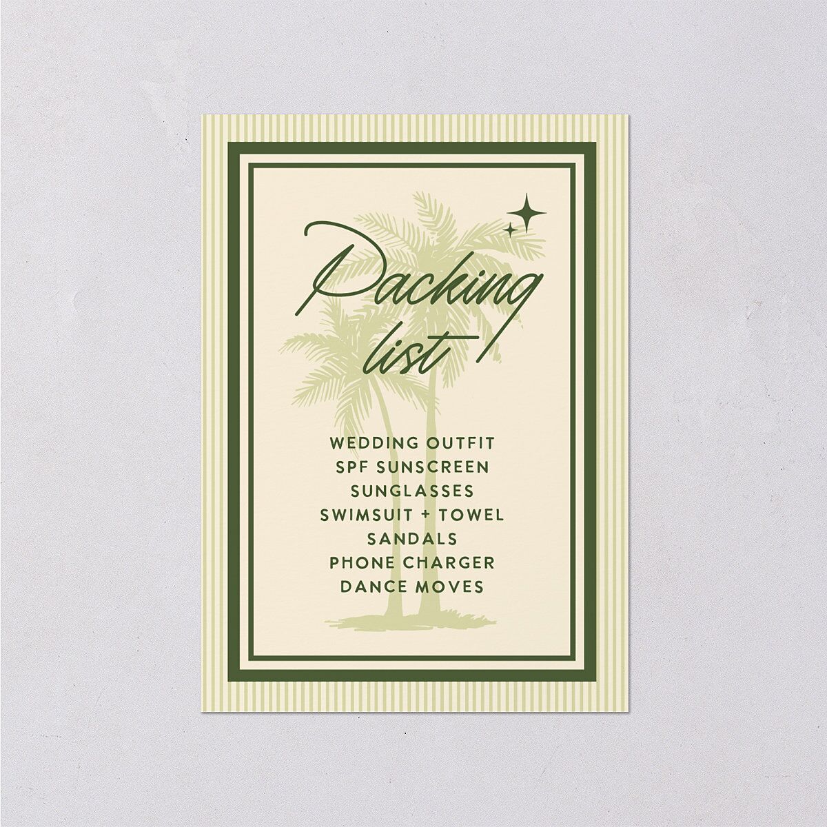 Retro Tropical Destination Wedding Enclosure Cards Pear Signature Standard