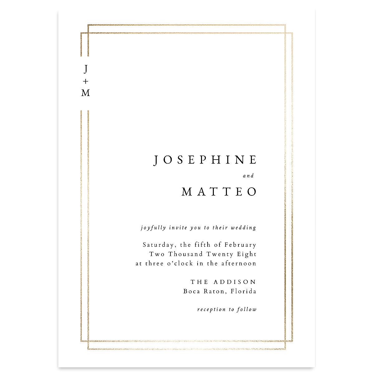 Double Frame Wedding Invitations