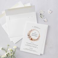 Bohemian Hoop Rehearsal Dinner Invitations Camel Signature Blank Standard