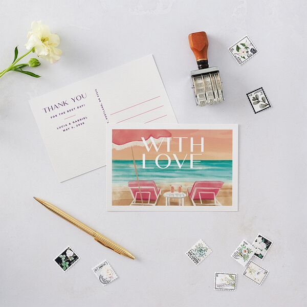 Meet Us In Miami Thank You Postcards Orchid