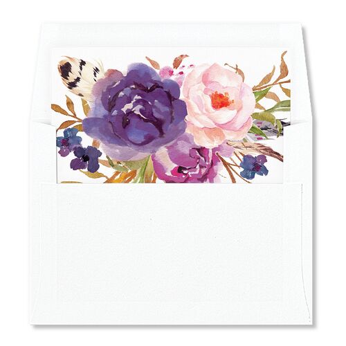 Bohemian Floral Standard Envelope Liners Pinot Standard