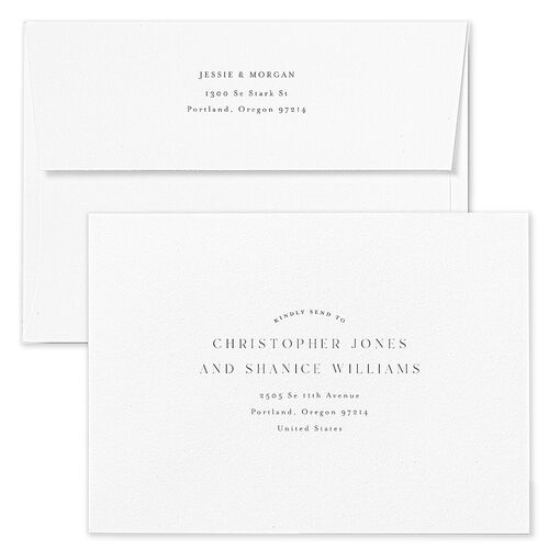 Southern Spanish Moss Save The Date Card Envelopes Terracotta Ocean Return Address Signature Standard