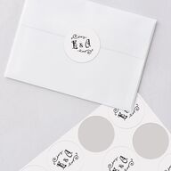 Western Gothic Wedding Stickers Licorice Circle