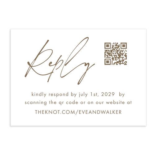 Picture This Photo QR Code RSVP Cards Sepia Signature Standard