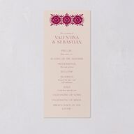 Hacienda Elegante Wedding Programs Gold Raspberry Signature