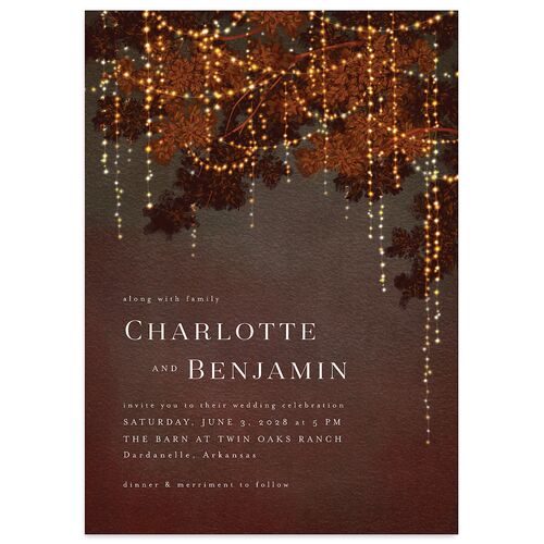 Enchanted Evening Wedding Invitations Rust Signature Blank No Standard