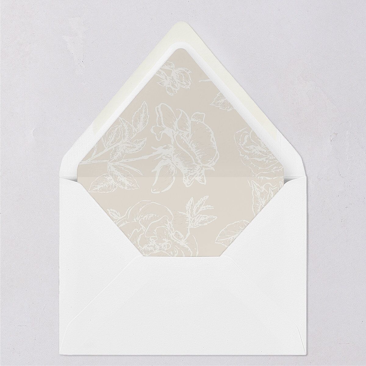 Botanical Luxury Euro Envelope Liners Pure White Luxe