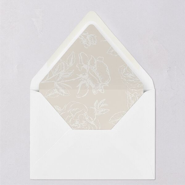 Botanical Luxury Euro Envelope Liners Pure White Luxe