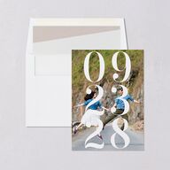 Minimal Chic Save The Date Cards Pure White Signature smooth Blank No Standard