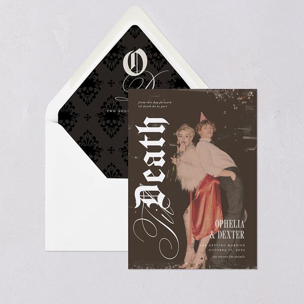Til Death Gothic Photo Euro Envelope Liners Sand Luxe