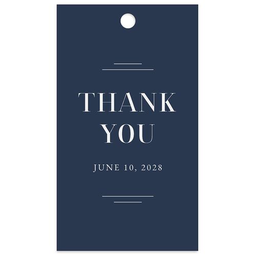 Country Club Favor Gift Tags Moody Blue Signature