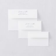 Eternal Devotion Wedding Invitation Envelopes White Garnet Both Recipient and Return Addresses Standard Signature