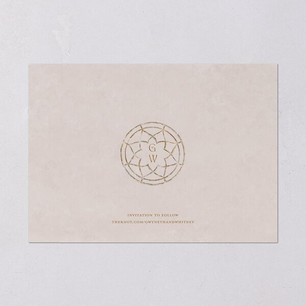 Fairytale Garden Save the Date Cards Sage Signature smooth Blank No Standard