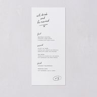 Sunny Day Modern Script Menus Pure White Signature