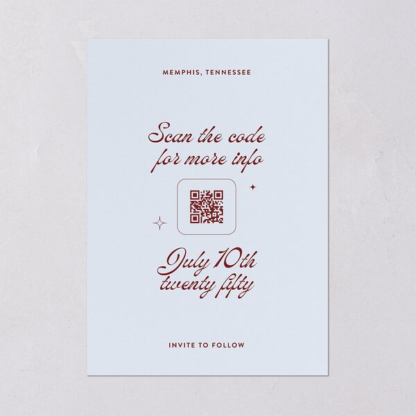 Retro Modern Photo Save the Date Cards Ice Blue Signature smooth Blank No Standard