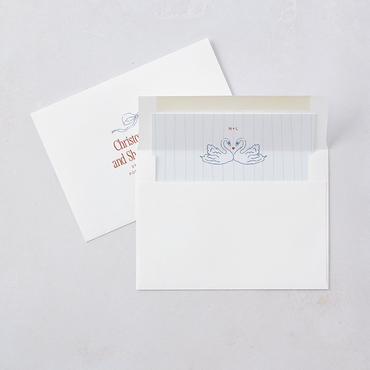 Modern Delicate Bows Bridal Shower Invitations Jewel Red Signature Blank Standard