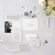 Elegant Polished Minimalist Wedding Invitations Linen Signature Blank No Standard