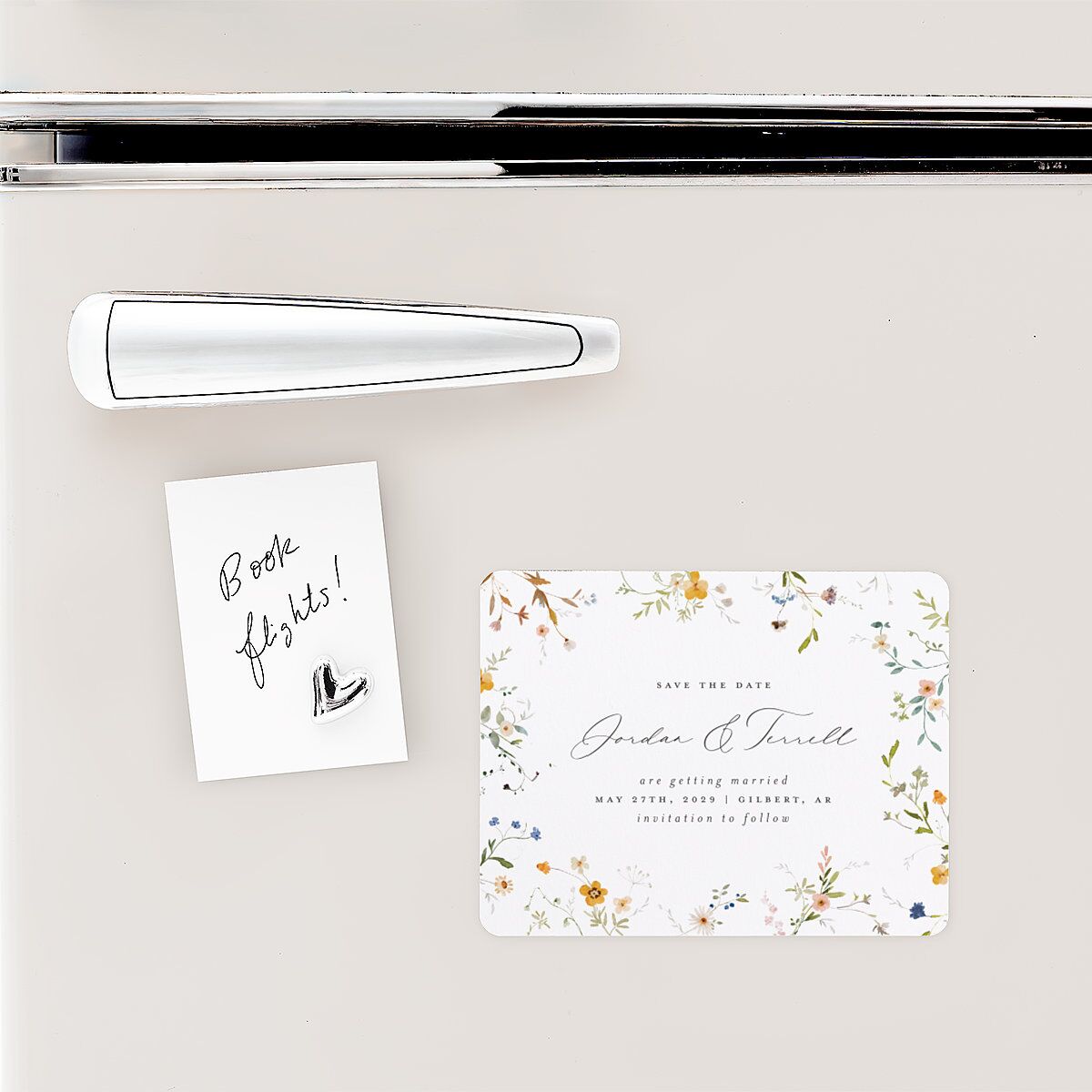 Dainty Wildflowers Save The Date Magnets Sunflower Magnet Paper