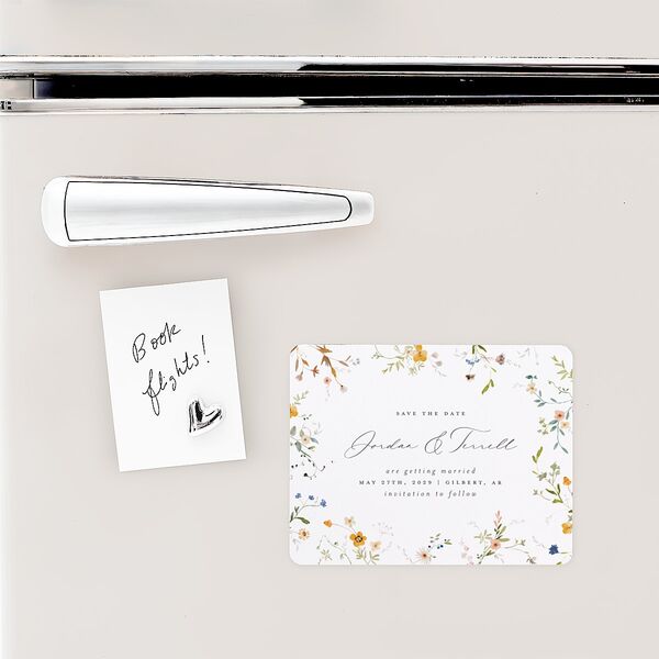 Dainty Wildflowers Save The Date Magnets Sunflower Magnet Paper