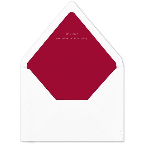Elegant Sign Off Euro Envelope Liners Crimson Luxe