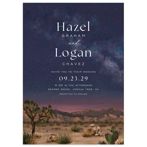 Desert Cactus Wedding Invitations Bordeaux Signature Blank No Standard