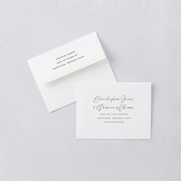 Floral Arc Save the Date Petite Cards Shell Pink Signature smooth Blank No Standard