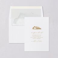 Classic Landscape Save the Date Marigold Signature smooth Blank No Standard