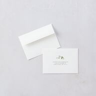 Greenery Laurel Wedding Response Cards Champagne Signature Standard