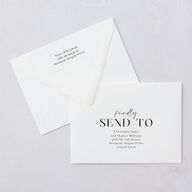Foundation Wedding Invitation Euro Envelopes White Pure White Both Recipient and Return Addresses Luxe Signature