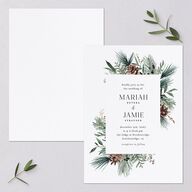 Rustic Pine Wedding Invitations Eucalyptus Signature Blank No