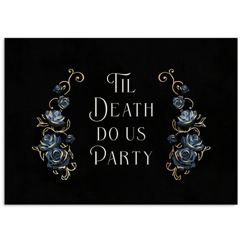 Gothic Gate Foil Wedding Response Cards Gold Pool Signature Standard