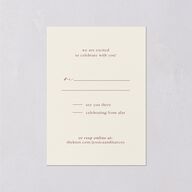 Simple Boho Flowers Wedding Response Cards Raspberry Signature