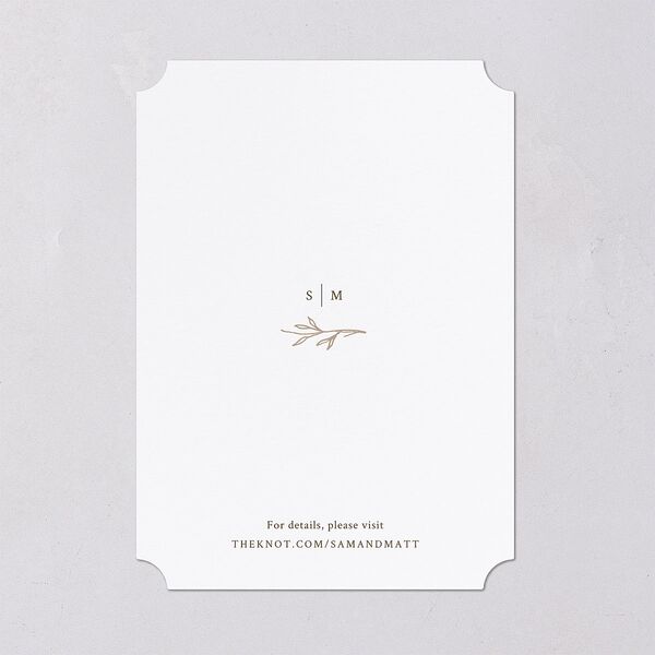 Rustic Branches Save The Date Cards Biscotti Signature smooth Blank No
