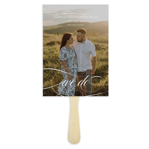 Photo Vow Fan Programs Pure White Signature Standard