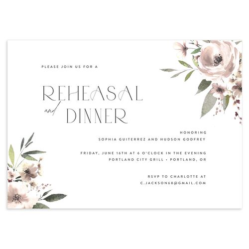 Beloved Union Rehearsal Dinner Invitations Pure White Signature Blank Standard