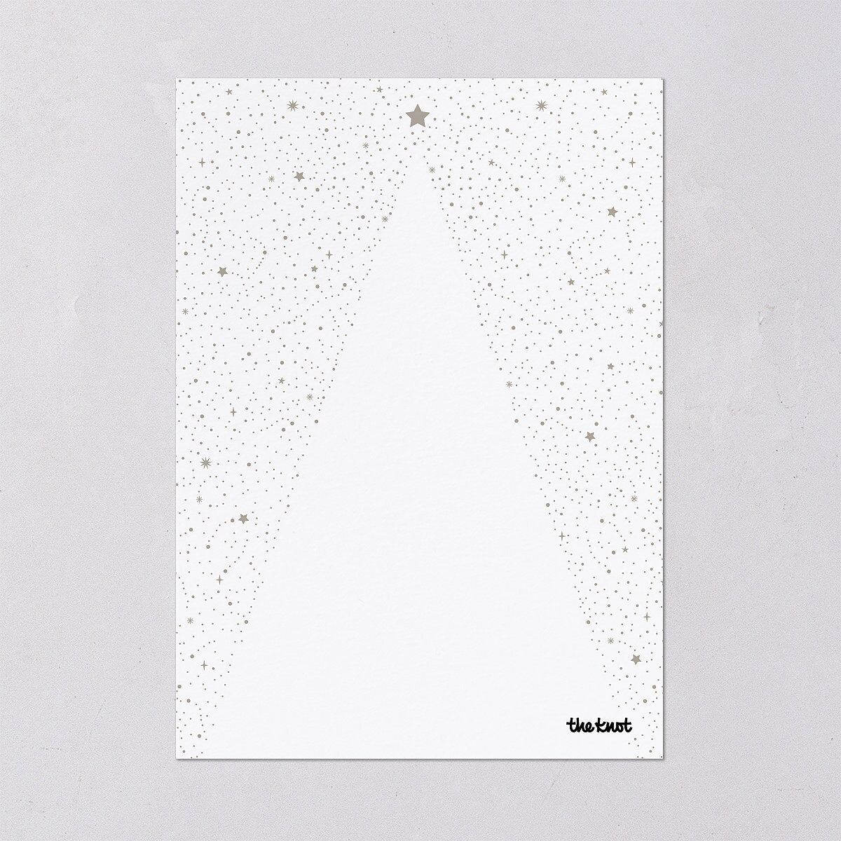 Sparkle Tree Holiday Cards Gold Pure White Signature Blank