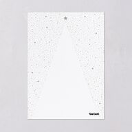 Sparkle Tree Holiday Cards Gold Pure White Signature Blank