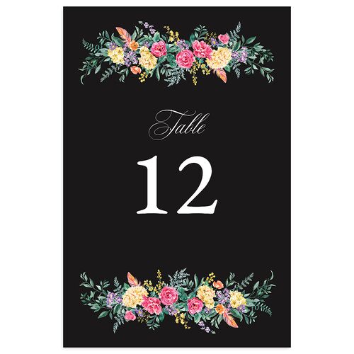 Glamorous Regency Garden Table Numbers by Bridgerton Midnight Signature