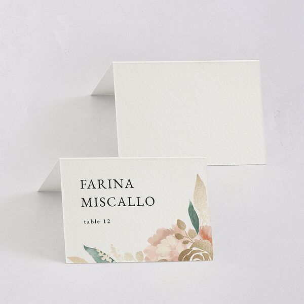 Exquisite Garden Place Cards Gold Blossom Signature