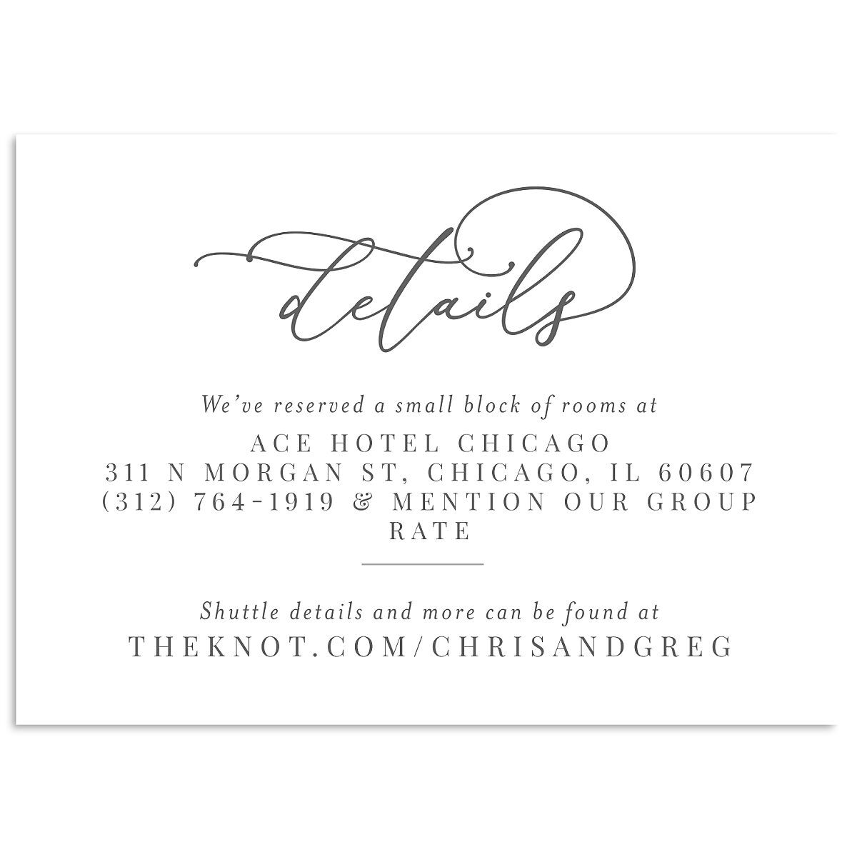 Romantic Calligraphy Wedding Enclosure Cards