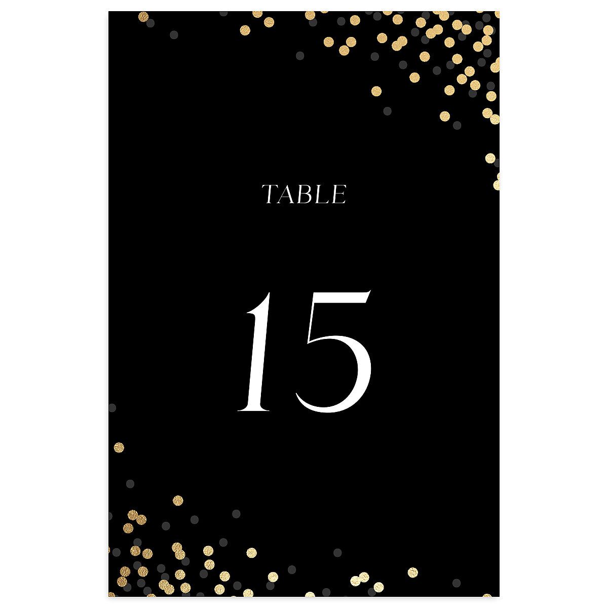 Confetti Glam Table Numbers