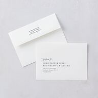 Captured Love Engagement Party Wedding Invitation Envelopes White Pure White Both Recipient and Return Addresses Standard Signature